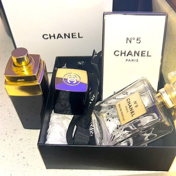 Chanel No 5 RARE REFILLABLE ATOMIZER,PLUS,Spray bottle,Ribbon, 2 BOXES,& ONE BAG - Picture 3 of 12